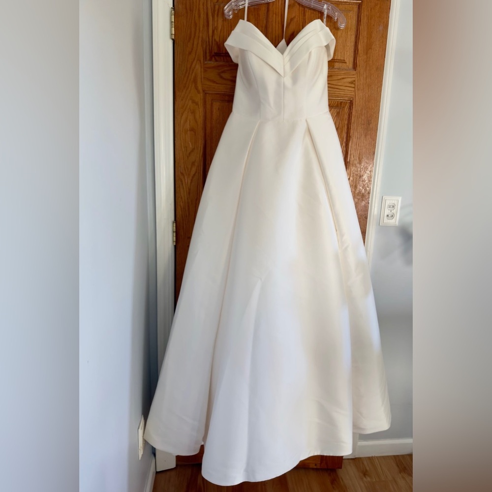 Elegant Off-Shoulder White Gown